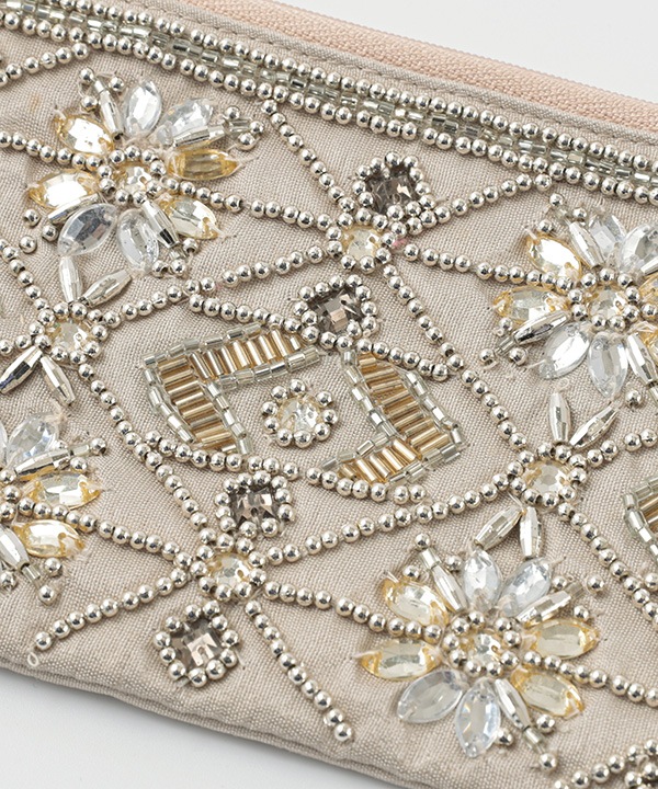 ビーズ刺繍ポーチ 15×10cm （2カラー）｜KANKAN ONLINE SHOP【公式】