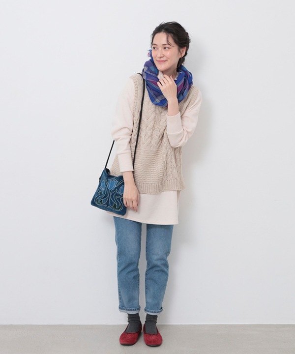 30％OFF】ウールブレンドケーブルニットベスト｜KANKAN ONLINE SHOP