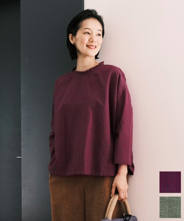 綿麻chidori-goushiブラウス｜KANKAN ONLINE SHOP【公式】