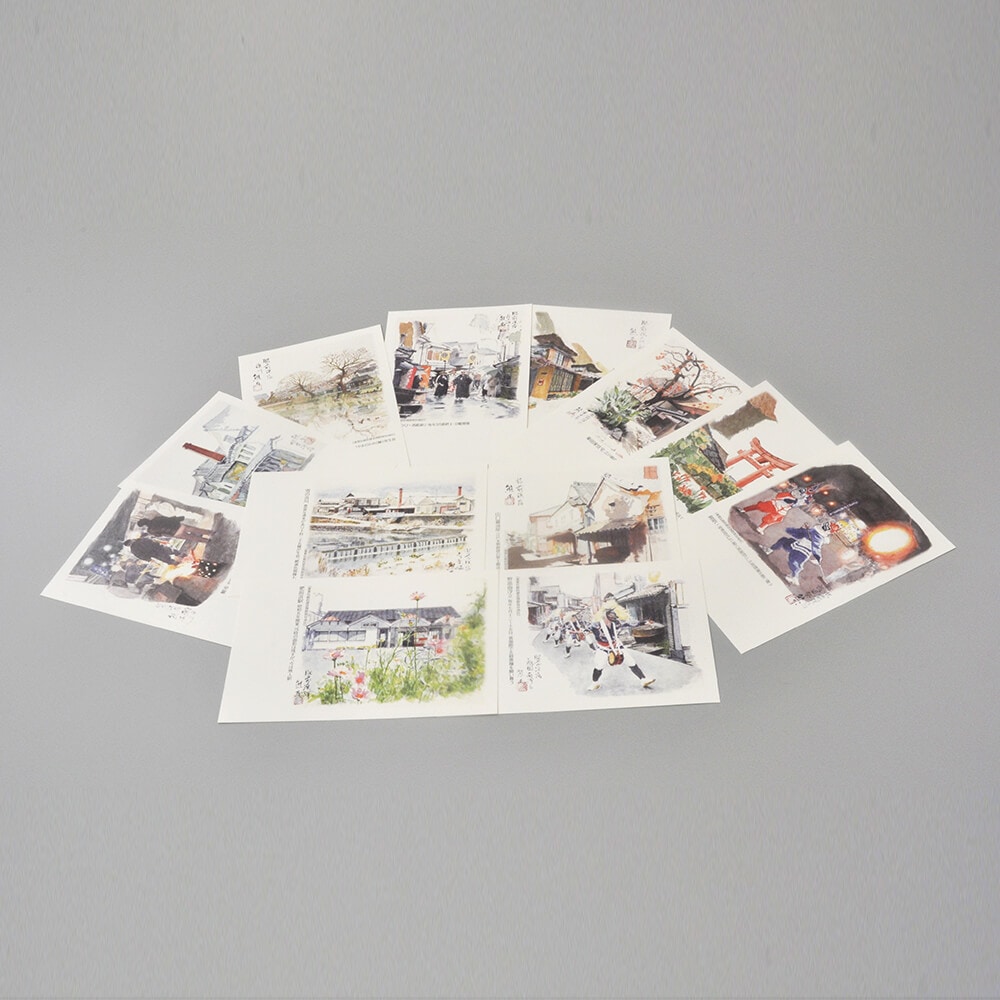 熊本義泰まちなみスケッチのはがきセット