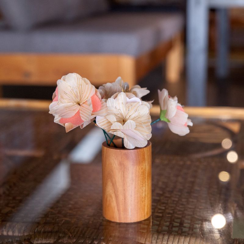 永遠に咲き誇る和の美-ウッドフラワー桜ミニブーケ- [夢木香]