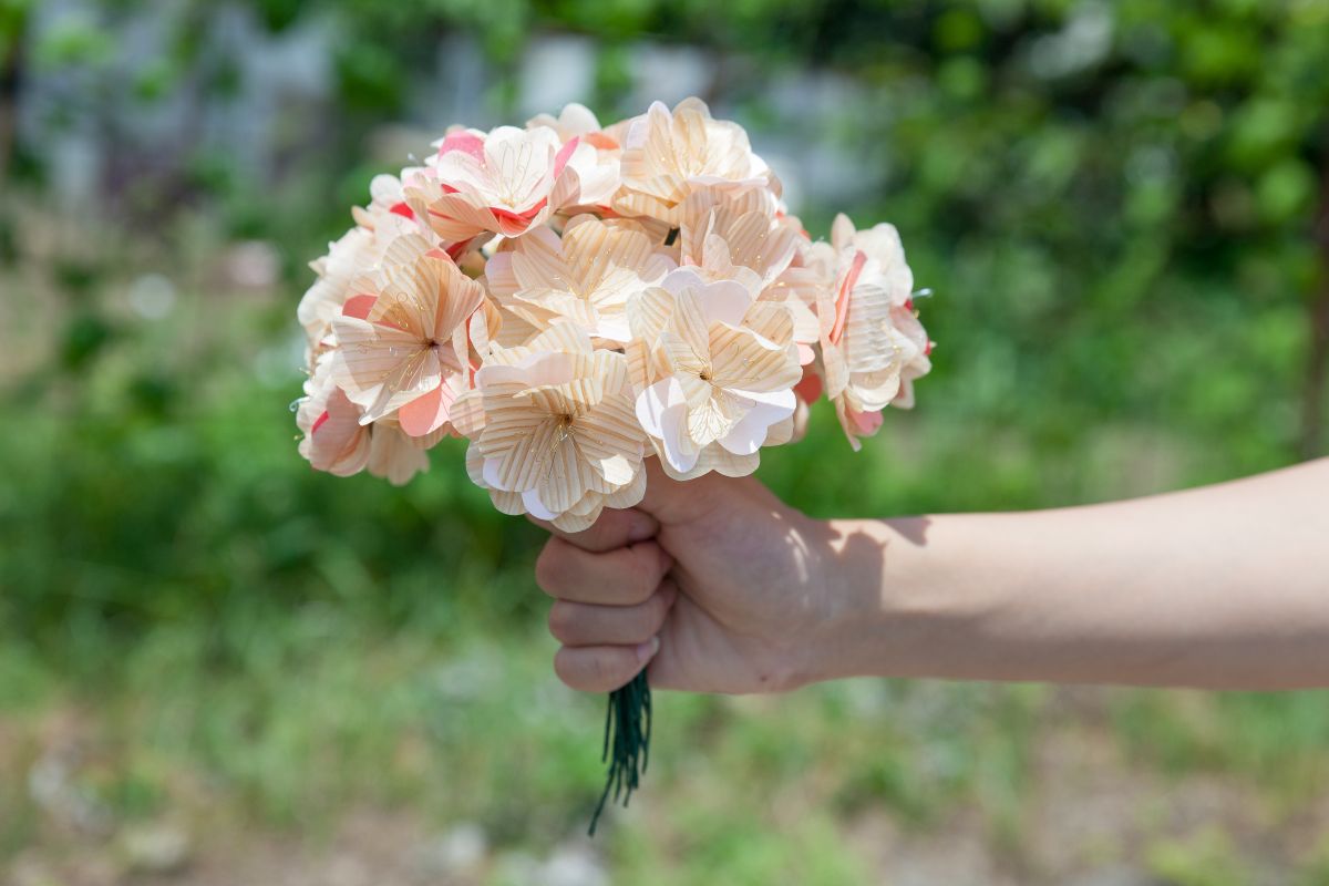 永遠に咲き誇る和の美-ウッドフラワー桜ミニブーケ- [夢木香]