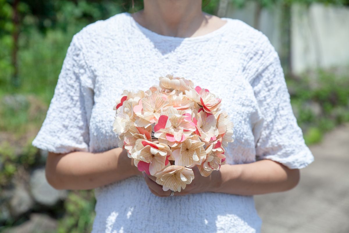 永遠に咲き誇る和の美-ウッドフラワー桜ミニブーケ- [夢木香]