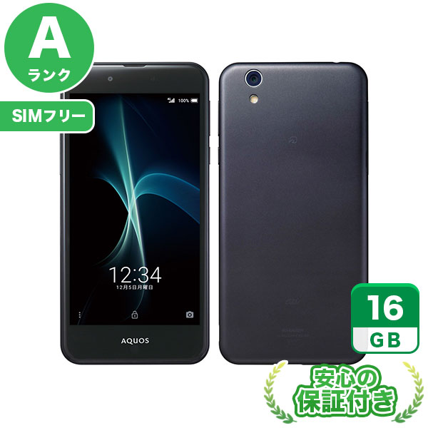 【SIMフリー】AQUOS U SHV37 メタルブラック [16GB] 本体 [Aランク] |中古Androidスマホ 当社3ヶ月保証
