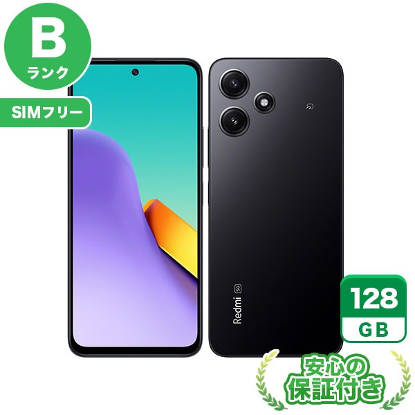 【SIMフリー】Redmi 12 5G XIG03 ミッドナイトブラック [128GB] 本体 [Bランク] |中古Androidスマホ 当社3ヶ月保証|スマートフォン|SIMフリー