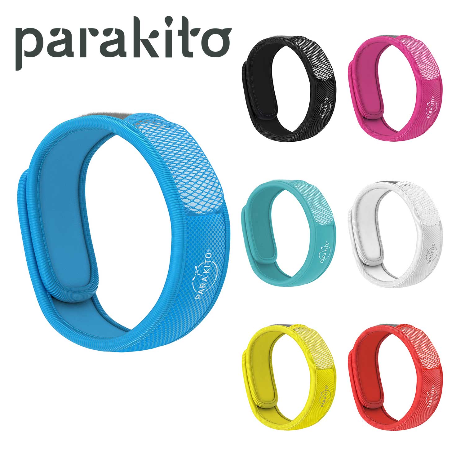 【パラキート公式／日本総代理店】 parakito 虫よけ カラーバンド 植物由来の安心な虫よけ 大人サイズ 詰め替え用ペレット15日分×2個付き