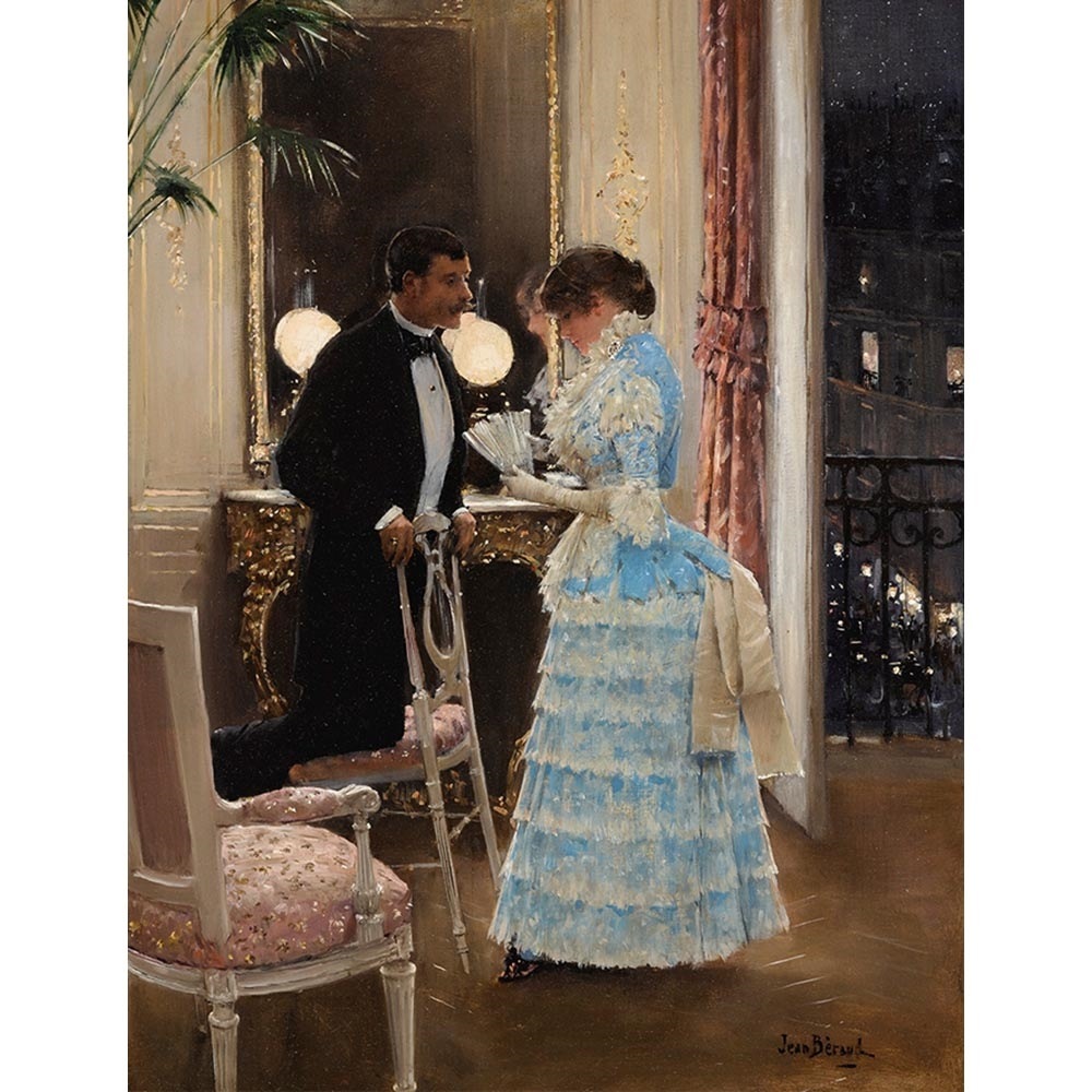 The Conversation 【6号】 ジャン・ベロー 【 額縁が選べる 額入り 複製画 絵画 】