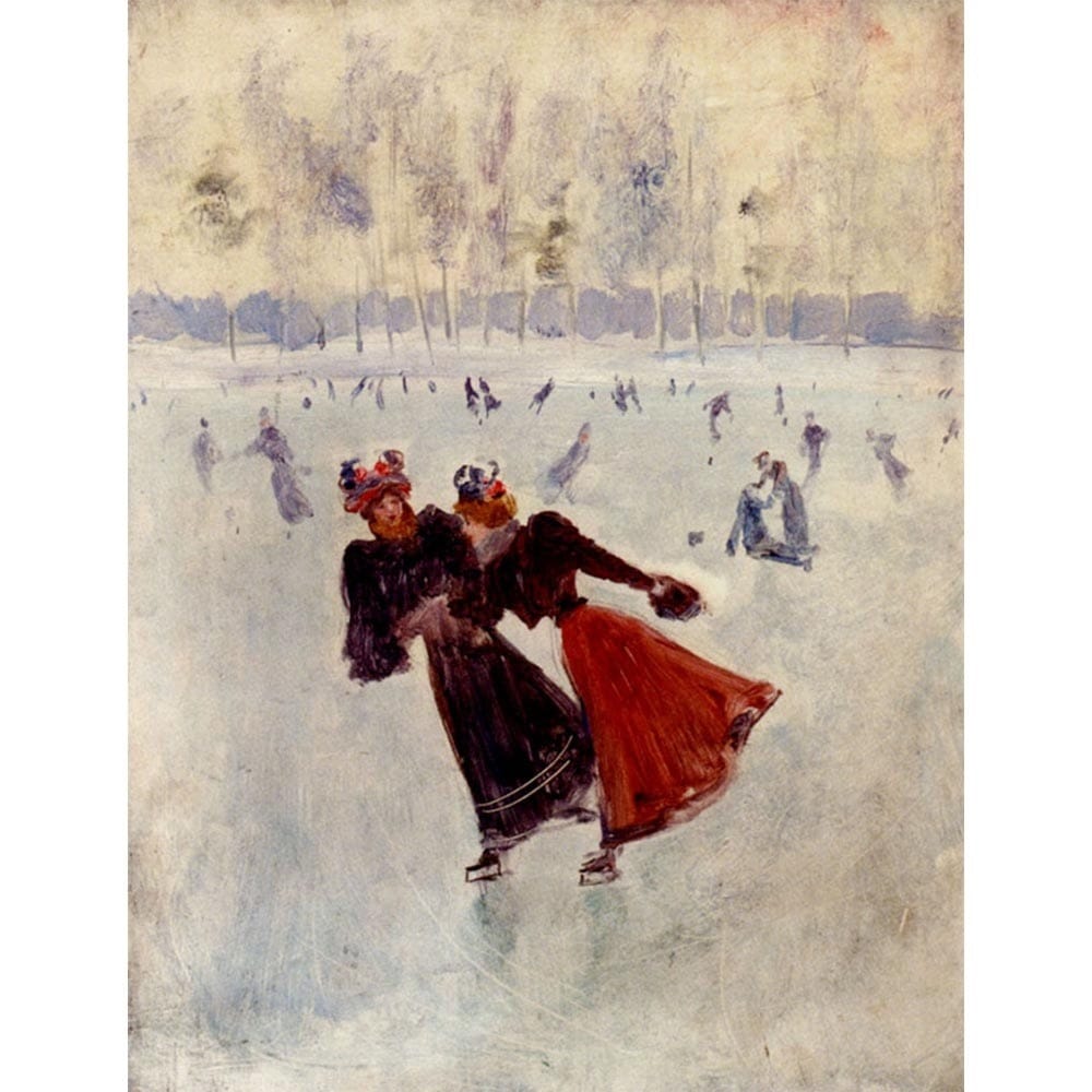 Women Skating 【6号】 ジャン・ベロー 【 額縁が選べる 額入り 複製画 絵画 】