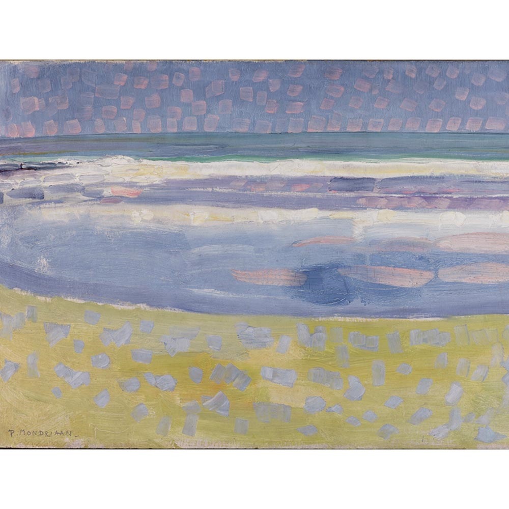 日没後の海 【6号】 ピート・モンドリアン 【 額縁が選べる 額入り 複製画 絵画 】