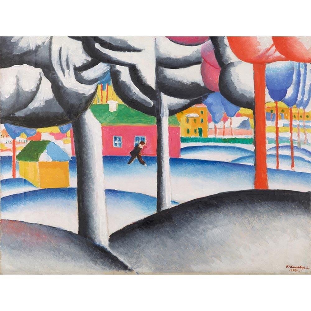 冬の風景 【6号】 カジミール・マレーヴィチ 【 額縁が選べる 額入り 複製画 絵画 】