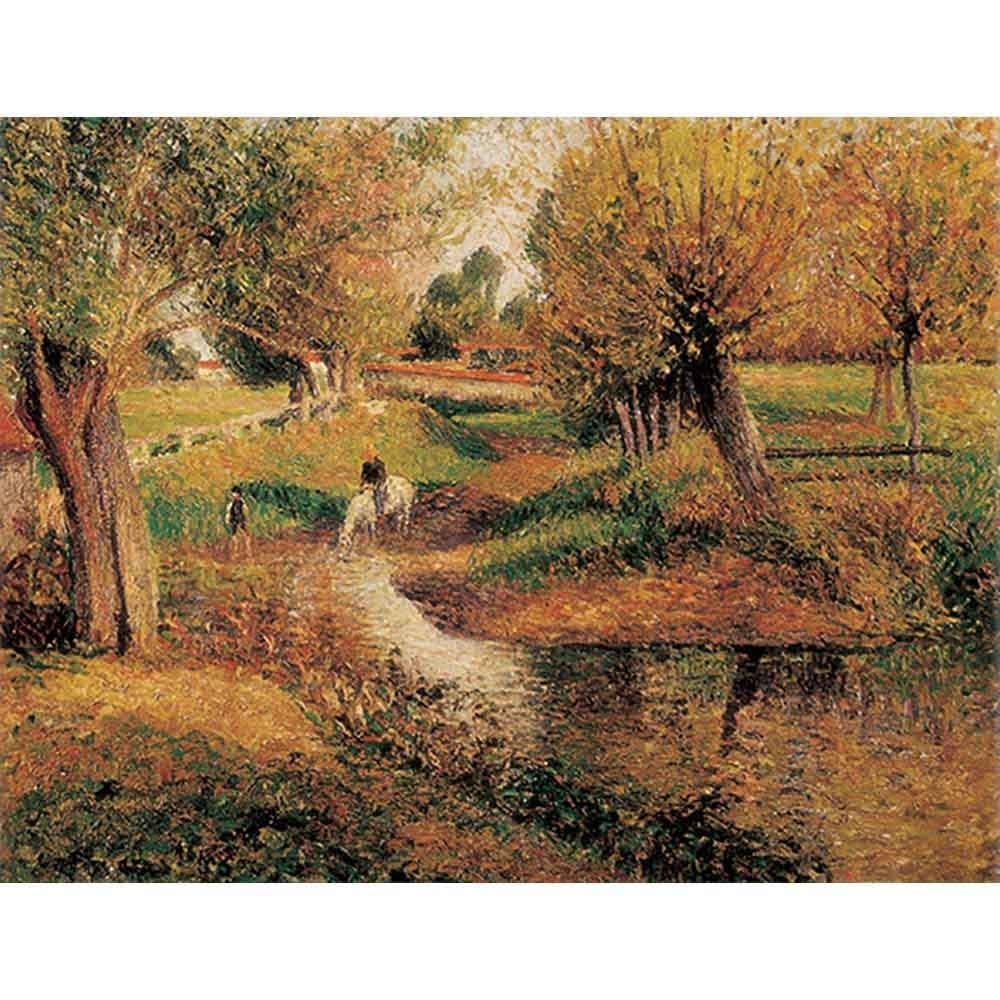 エラニーの溝川 【6号】 カミーユ・ピサロ 【 額縁が選べる 額入り 複製画 絵画 】