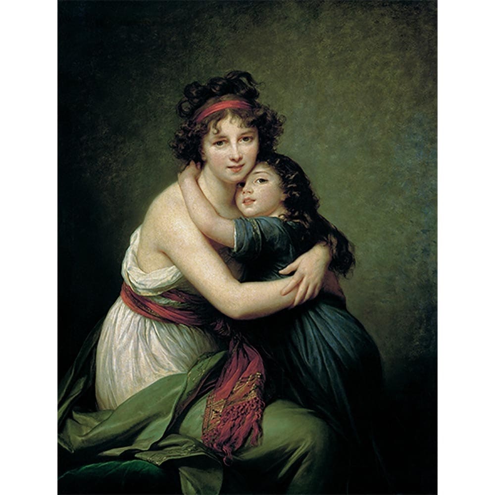 ルブルン夫人と娘 【6号】 ヴィジェ・ルブラン 【 額縁が選べる 額入り 複製画 絵画 】