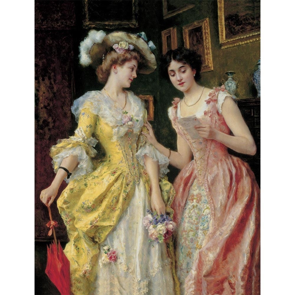 Federico Andreotti、Idillio、希少画集より、新品額装付 手紙 【6号】 フェデリコ・アンドレオッティ 【 額縁が選べる 額