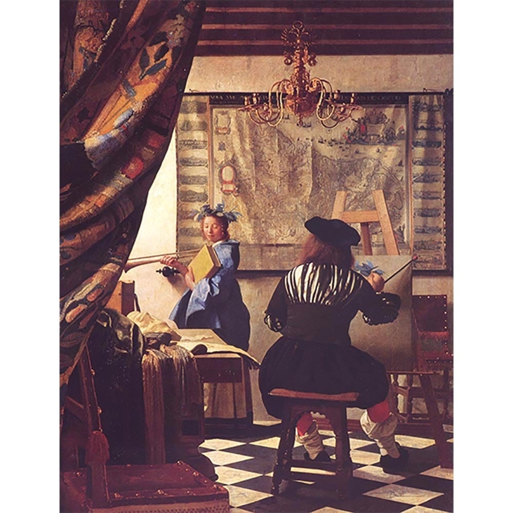 画家のアトリエ 【6号】 ヨハネス・フェルメール 【 額縁が選べる 額入り 複製画 絵画 】