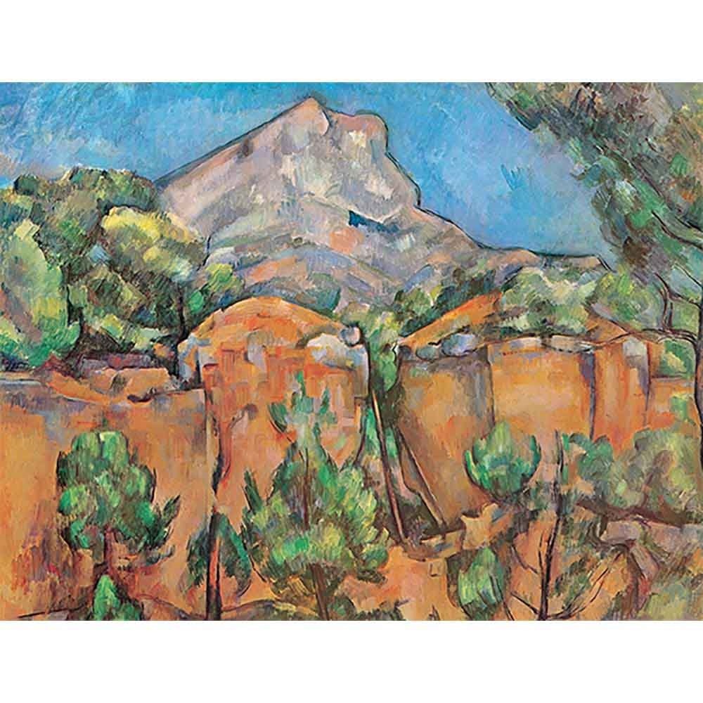 ビベミュの石切場からのサント・ヴィクトワール山 【6号】 ポール・セザンヌ 【 額縁が選べる 額入り 複製画 絵画 】