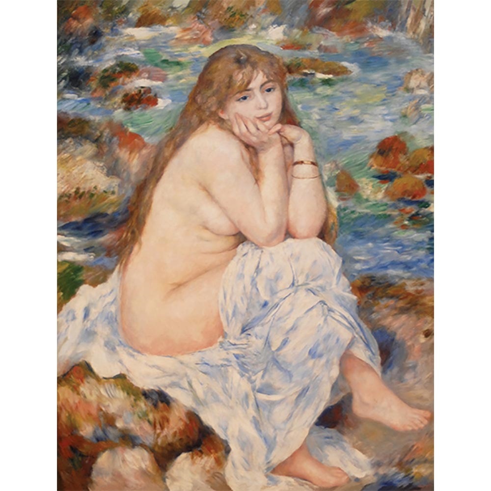 座る水浴者 【6号】 ピエール＝オーギュスト・ルノワール 【 額縁が選べる 額入り 複製画 絵画 】