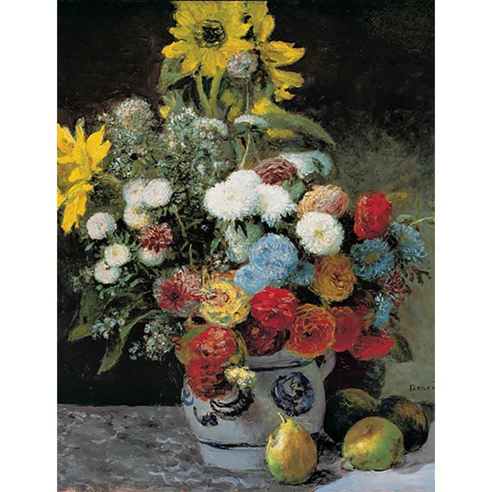 陶製の鉢と花 【6号】 ピエール＝オーギュスト・ルノワール 【 額縁が選べる 額入り 複製画 絵画 】