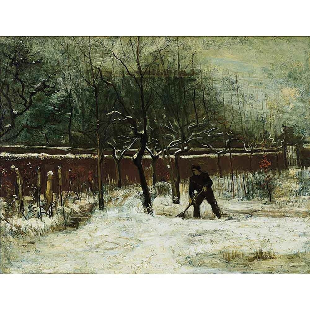 雪の中のニュネンの牧師館の庭 【6号】 フィンセント・ファン・ゴッホ 【 額縁が選べる 額入り 複製画 絵画 】