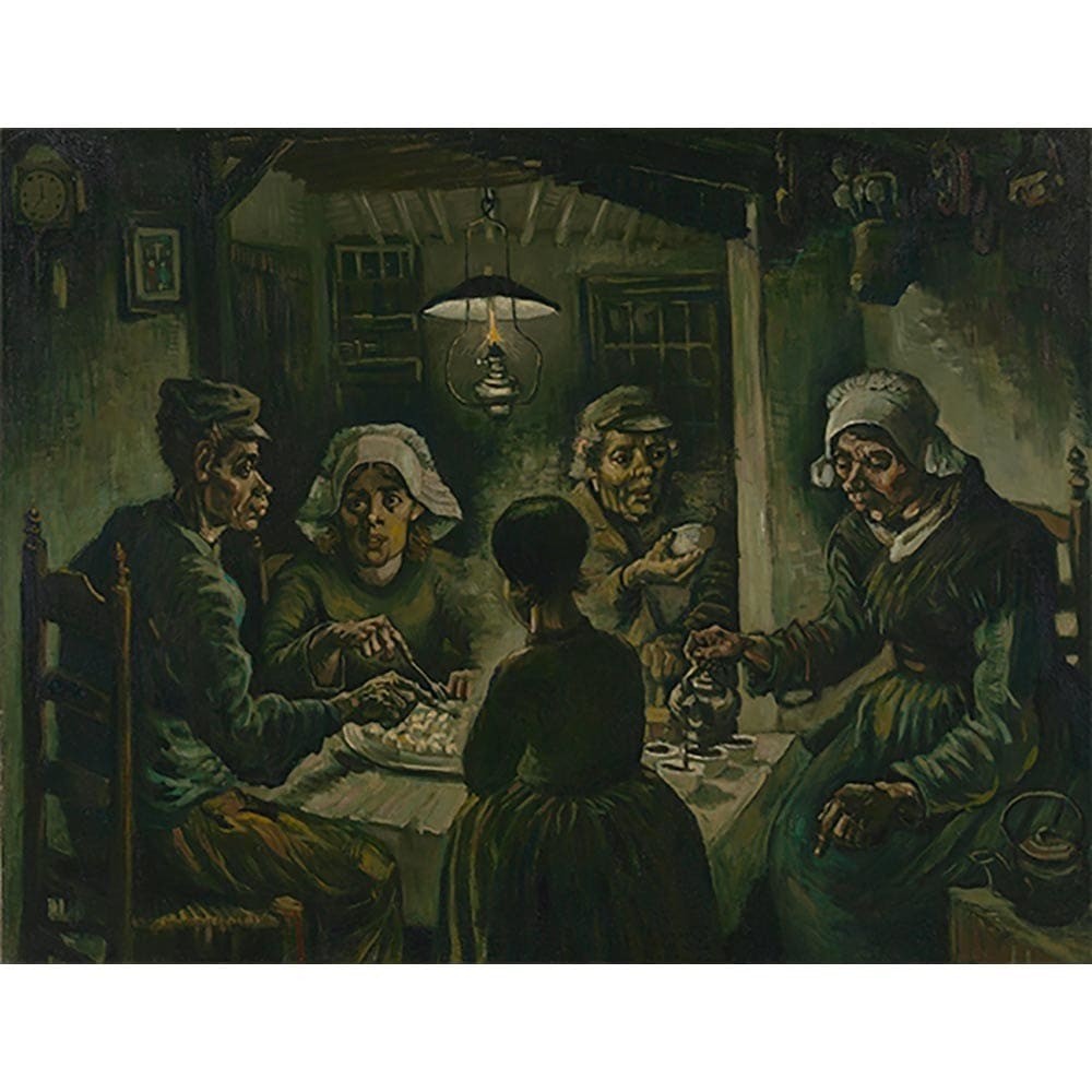 ジャガイモを食べる人々 【6号】 フィンセント・ファン・ゴッホ 【 額縁が選べる 額入り 複製画 絵画 】