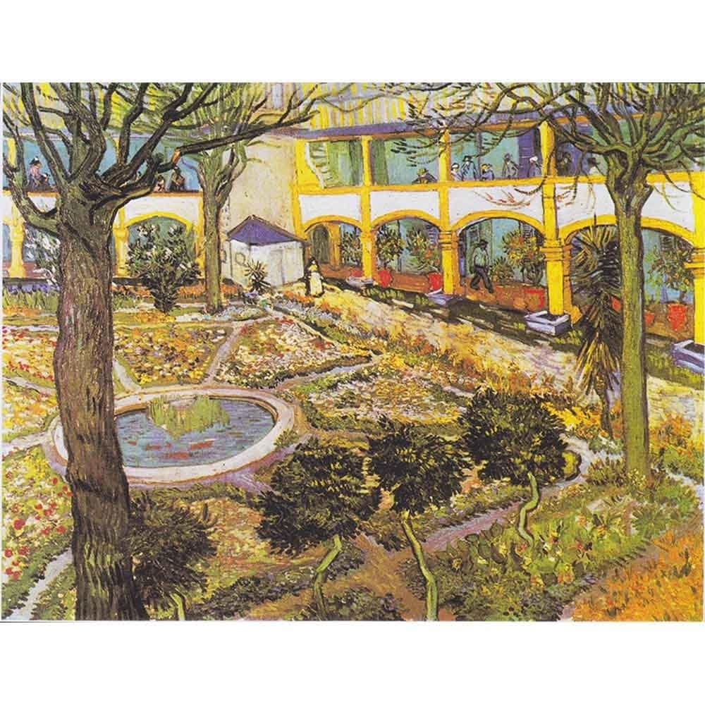 アルルの病院の中庭 【6号】 フィンセント・ファン・ゴッホ 【 額縁が