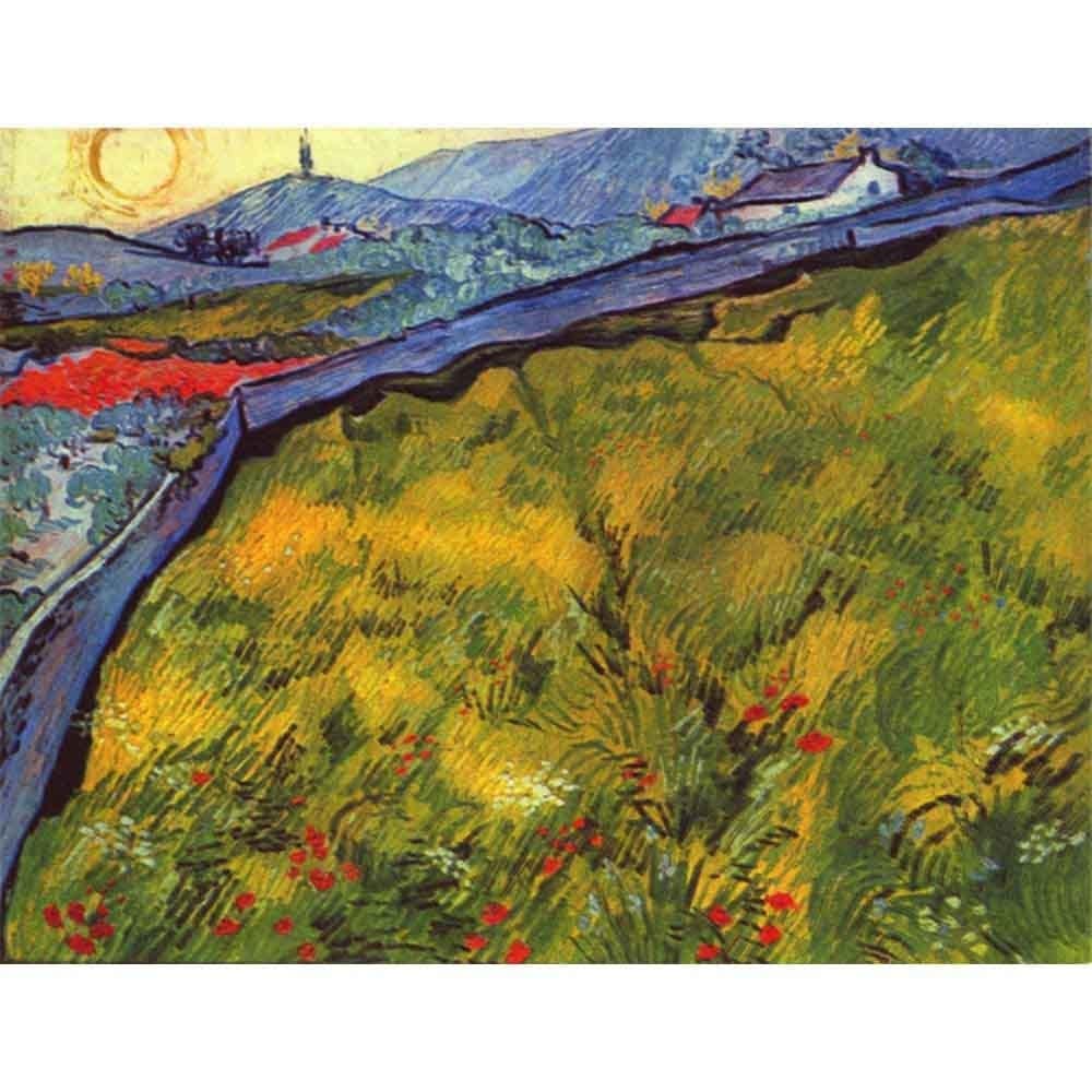 春の麦畑の日の出 【6号】 フィンセント・ファン・ゴッホ 【 額縁が選べる 額入り 複製画 絵画 】