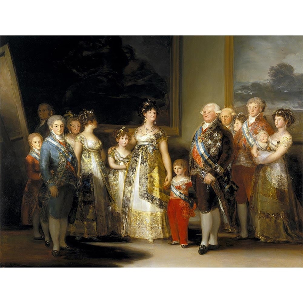 フランシス・デ・ゴヤ『カルロス4世 ファミリー』額入り絵画　アンティーク カルロス4世の家族 【6号】 ゴヤフランシスコ・デ・ゴヤ 【 額縁が