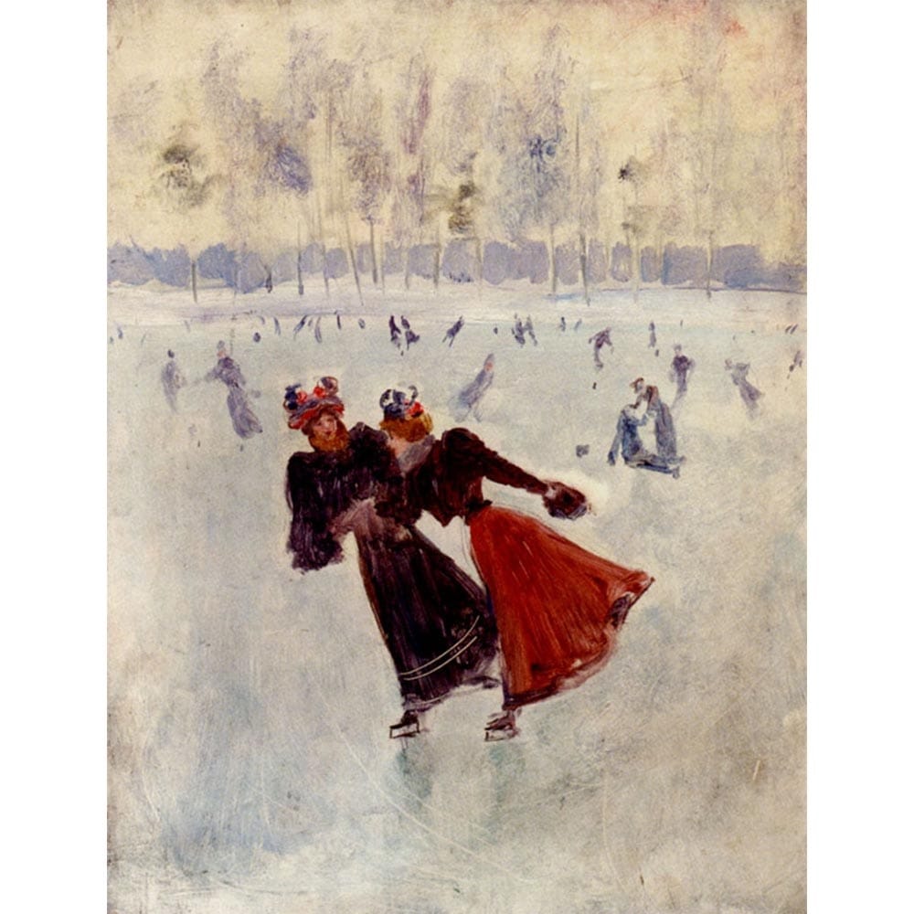 Women Skating 【8号】 ジャン・ベロー 【 額縁が選べる 額入り 複製画 絵画 】