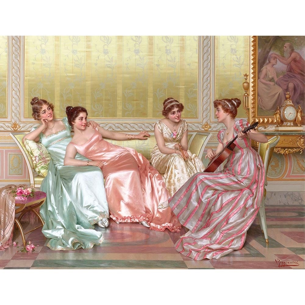 夕方 【8号】 ヴィットリオ・レッジャーニーニ 【 額縁が選べる 額入り 複製画 絵画 】