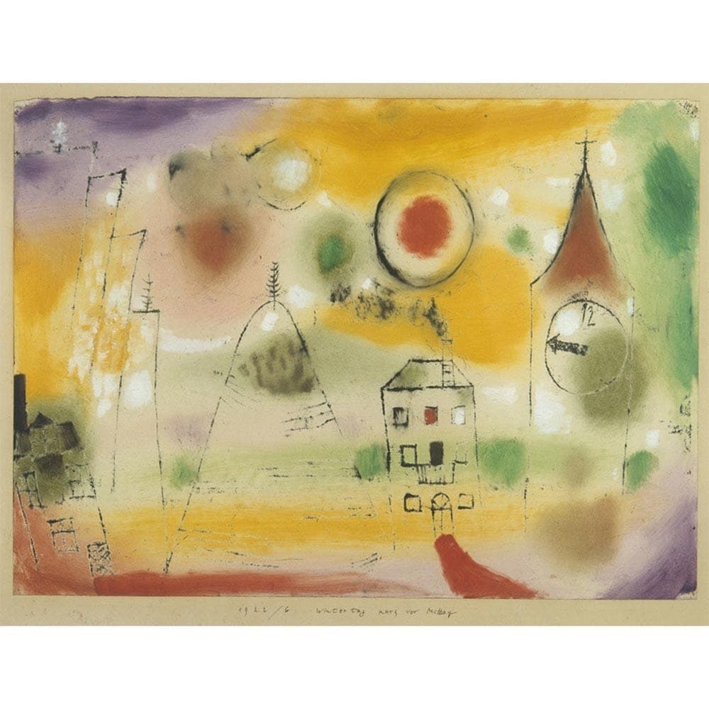 冬の日、正午の少し前 【8号】 パウル・クレー 【 額縁が選べる 額入り 複製画 絵画 】