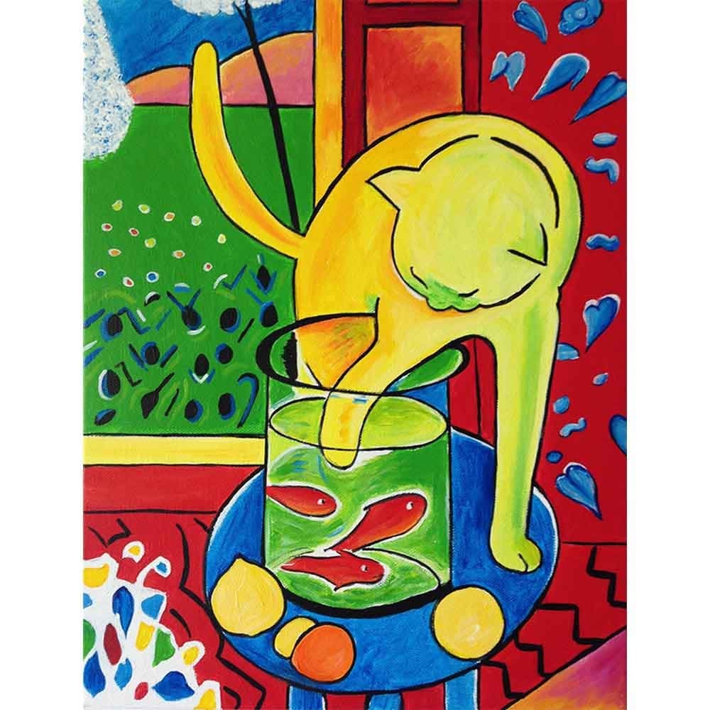 赤い魚と猫 【8号】 アンリ・マティス 【 額縁が選べる 額入り 複製画 絵画 】