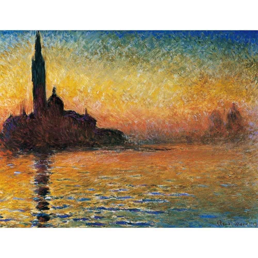 ヴェネツィアの夕暮れ 【8号】 クロード・モネ 【 額縁が選べる 額入り 複製画 絵画 】