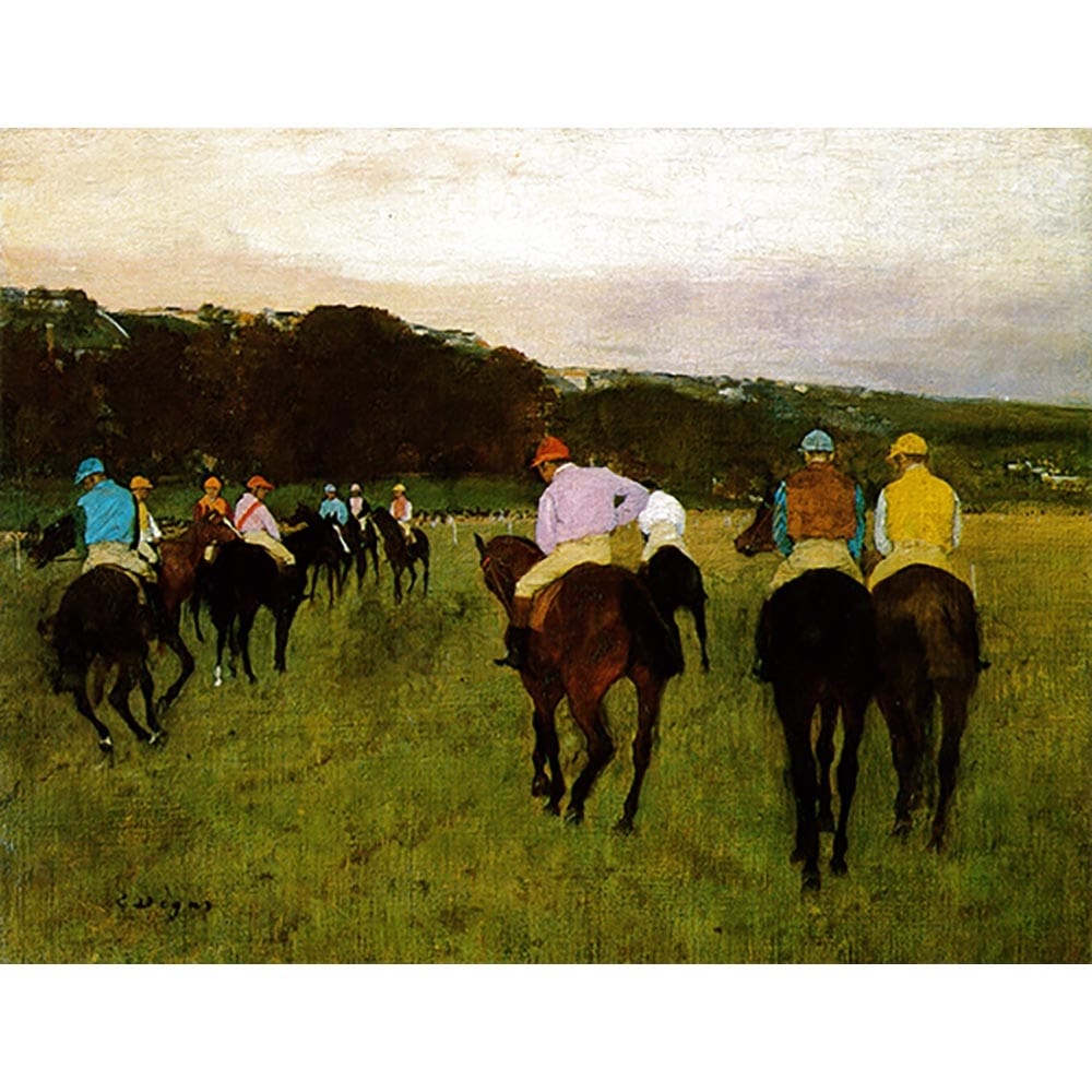 ロングシャムの競走馬 【8号】 エドガー・ドガ 【 額縁が選べる 額入り 複製画 絵画 】
