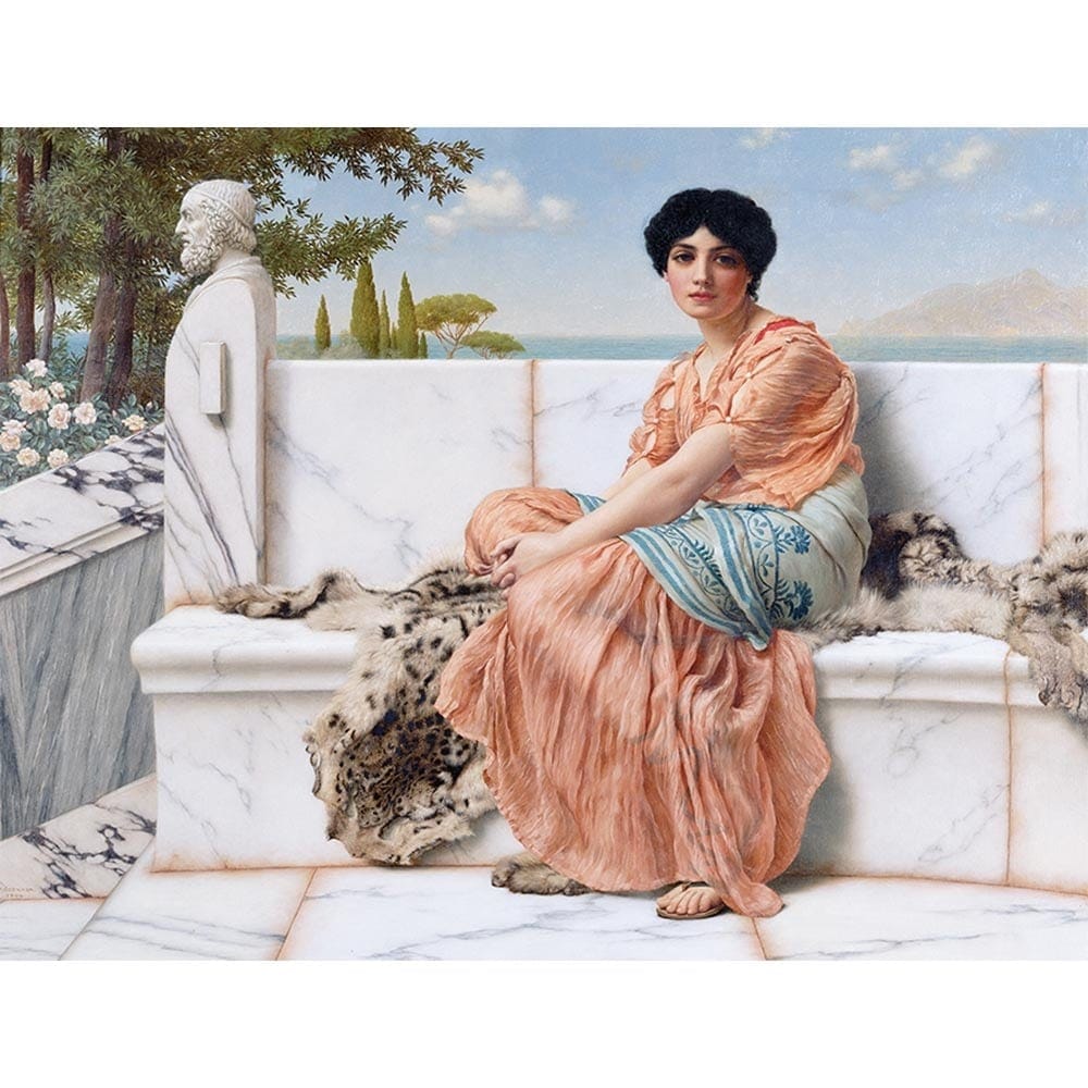 Reverie In the Days of Sappho 【8号】 ジョン・ウィリアム・ゴッドワード 【 額縁が選べる 額入り 複製画 絵画 】