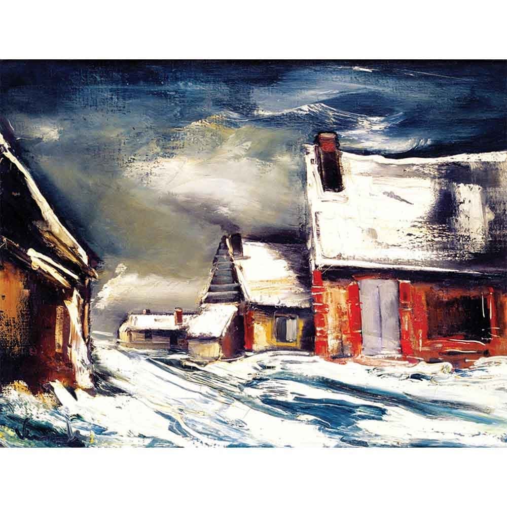 雪の村 【8号】 モーリス・ド・ヴラマンク 【 額縁が選べる 額入り