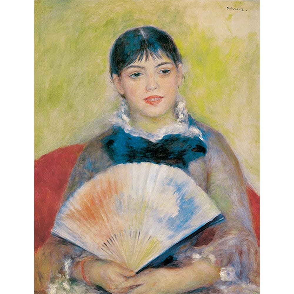 扇子を持つ女 【8号】 ピエール＝オーギュスト・ルノワール 【 額縁が選べる 額入り 複製画 絵画 】