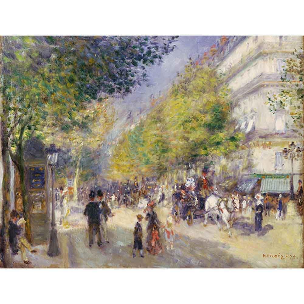パリの大通り 【8号】 ピエール＝オーギュスト・ルノワール 【 額縁が選べる 額入り 複製画 絵画 】
