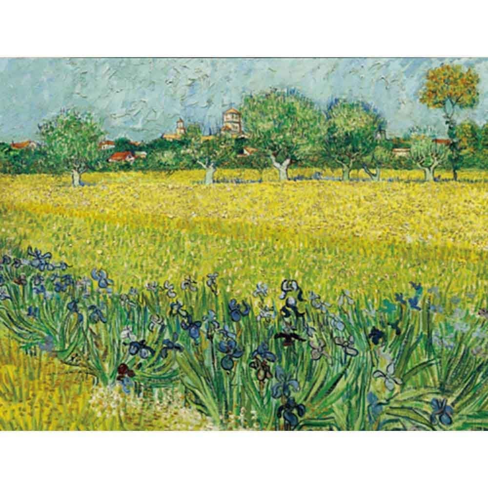 アイリスのあるアルルの眺め 【8号】 フィンセント・ファン・ゴッホ 【 額縁が選べる 額入り 複製画 絵画 】