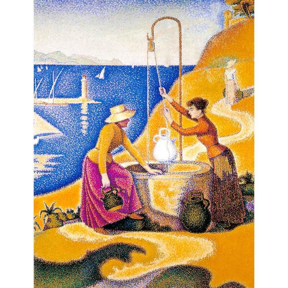井戸と女性 【8号】 ポール・シニャック 【 額縁が選べる 額入り 複製画 絵画 】
