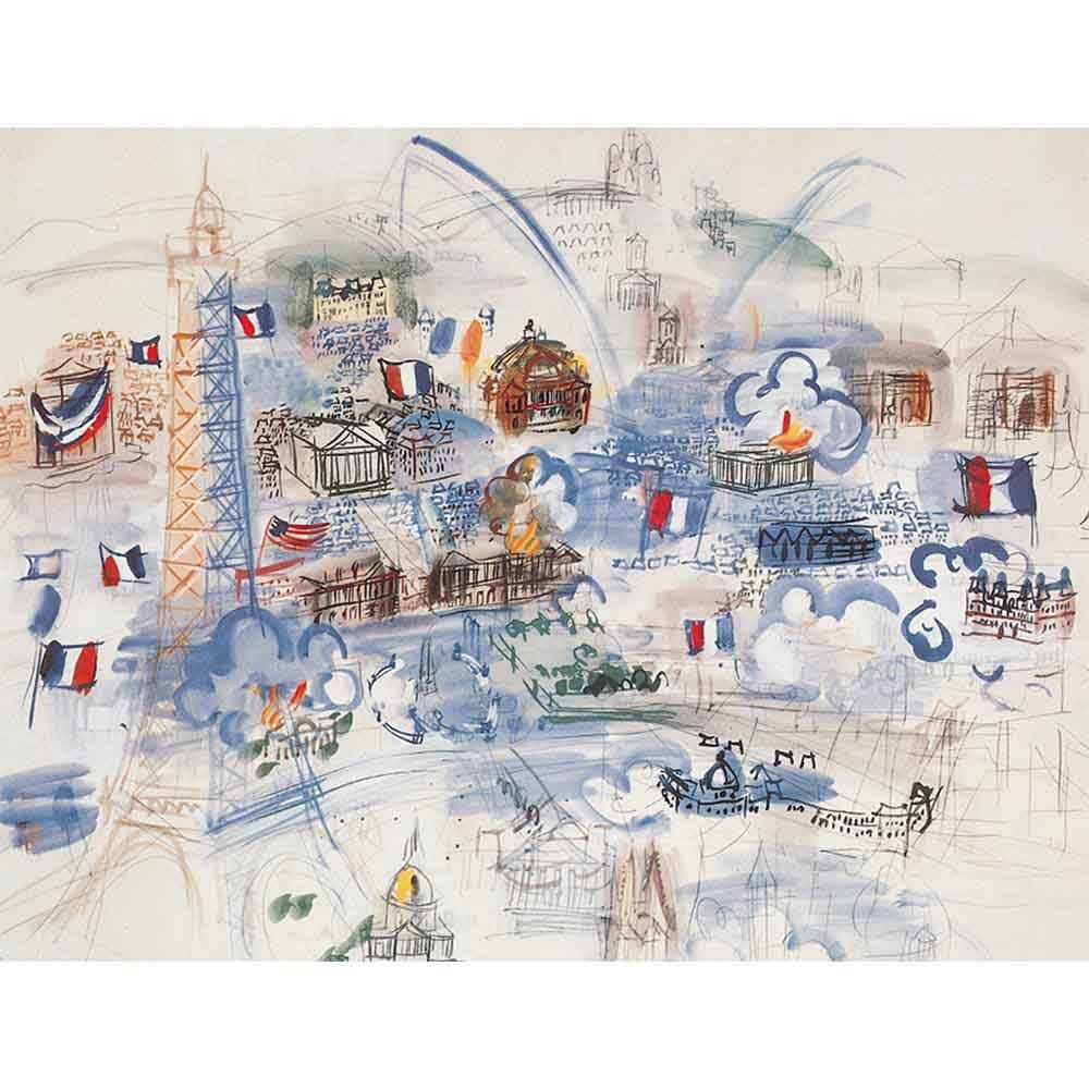 パリ、7月14日 【8号】 ラウル・デュフィ 【 額縁が選べる 額入り 複製画 絵画 】