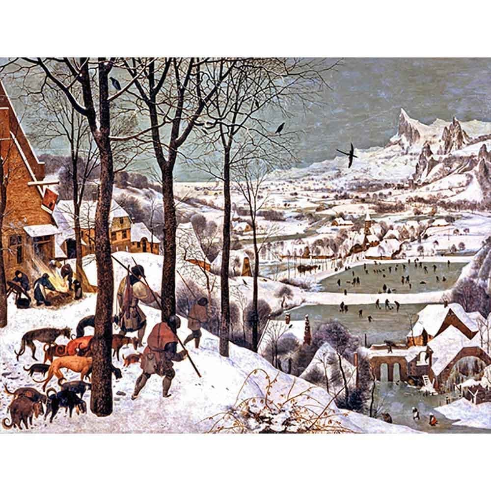 雪中の狩人 【8号】 ピーテル・ブリューゲル 【 額縁が選べる 額入り 複製画 絵画 】