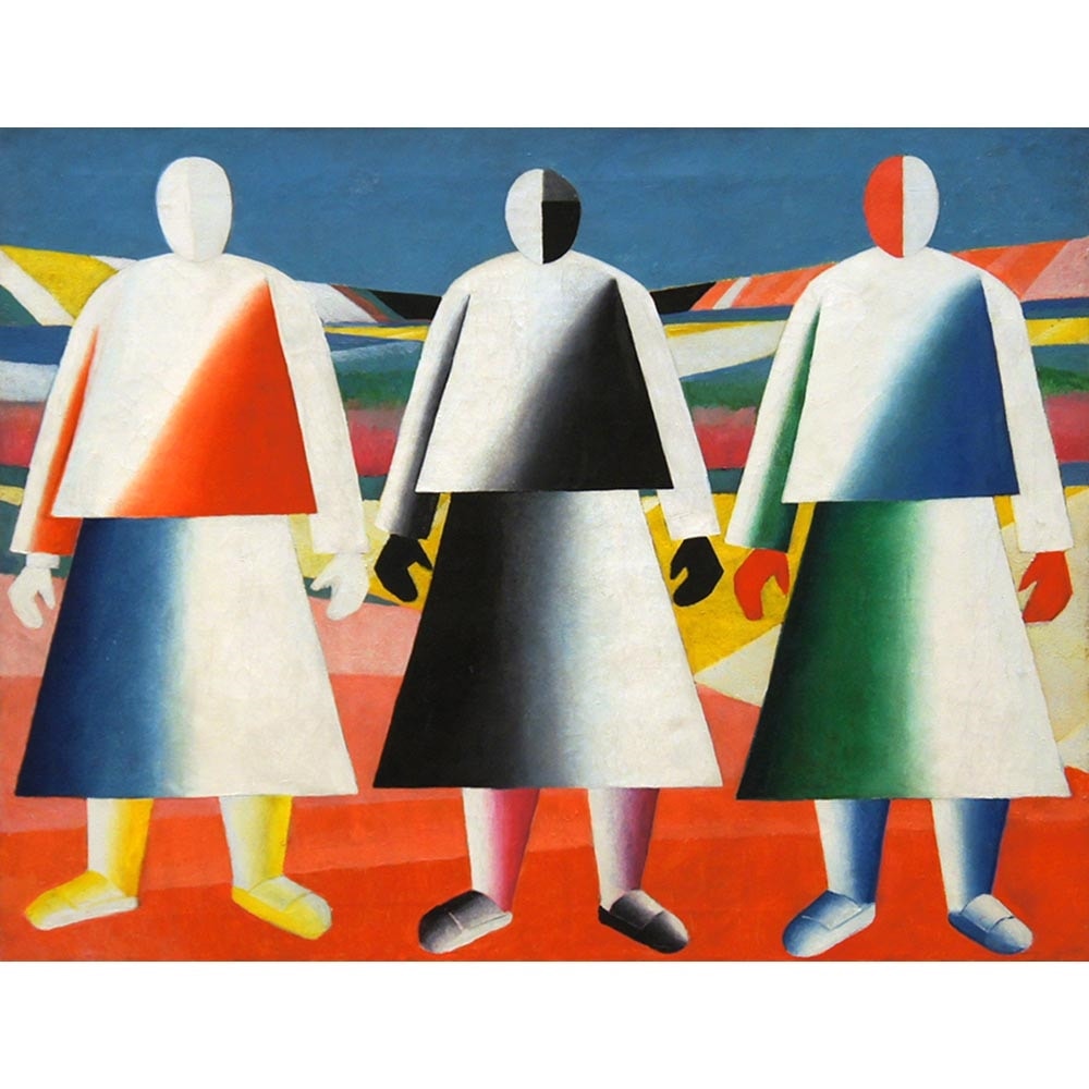 フィールドの女の子 【10号】 カジミール・マレーヴィチ 【 額縁が選べる 額入り 複製画 絵画 】