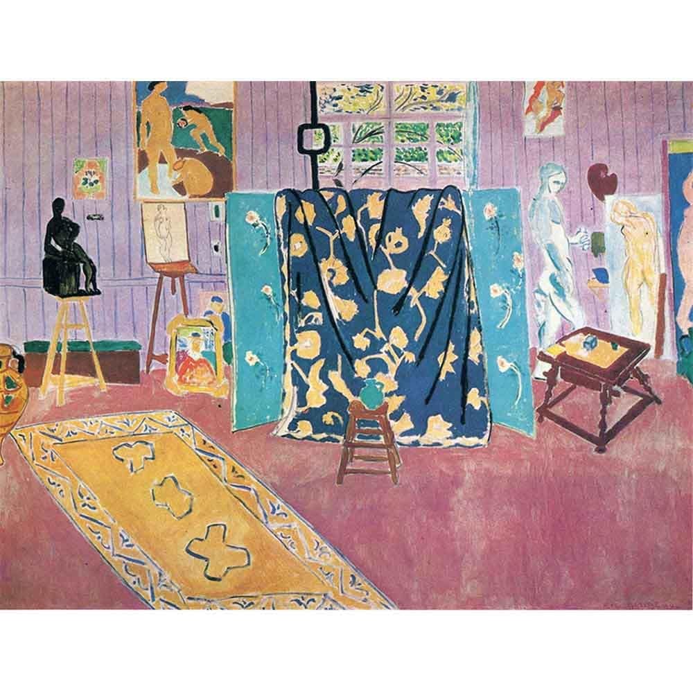 ピンクのスタジオ 【10号】 アンリ・マティス 【 額縁が選べる 額入り 複製画 絵画 】