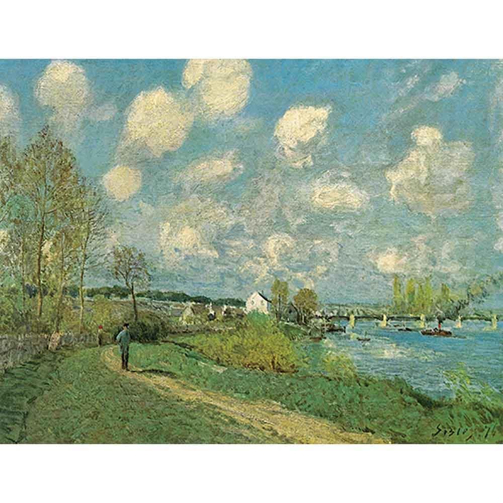 ブージヴァルの夏 【10号】 シスレー 【 額縁が選べる 額入り 複製画 絵画 】