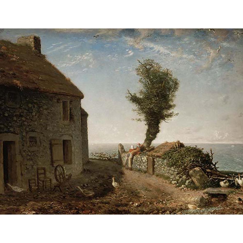 グリュシー村のはずれ 【10号】 ジャン＝フランソワ・ミレー 【 額縁が選べる 額入り 複製画 絵画 】