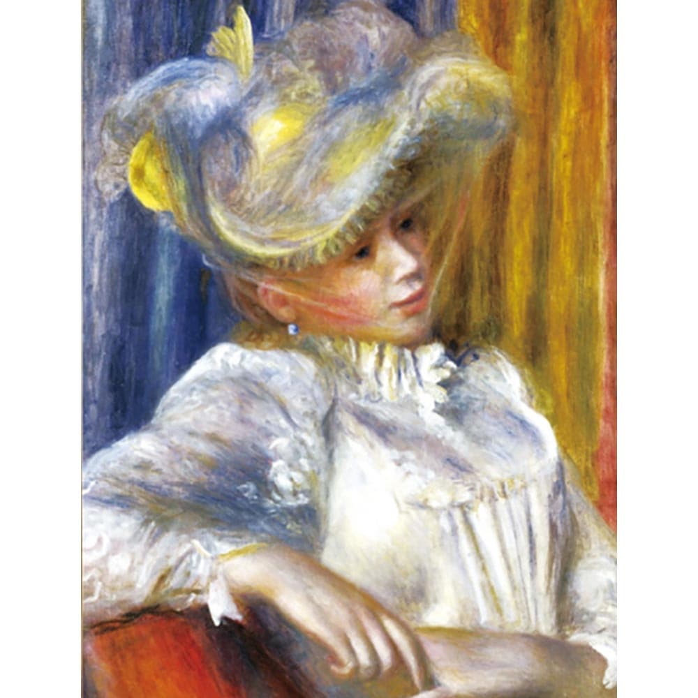 帽子の女 【10号】 ピエール＝オーギュスト・ルノワール 【 額縁が選べる 額入り 複製画 絵画 】