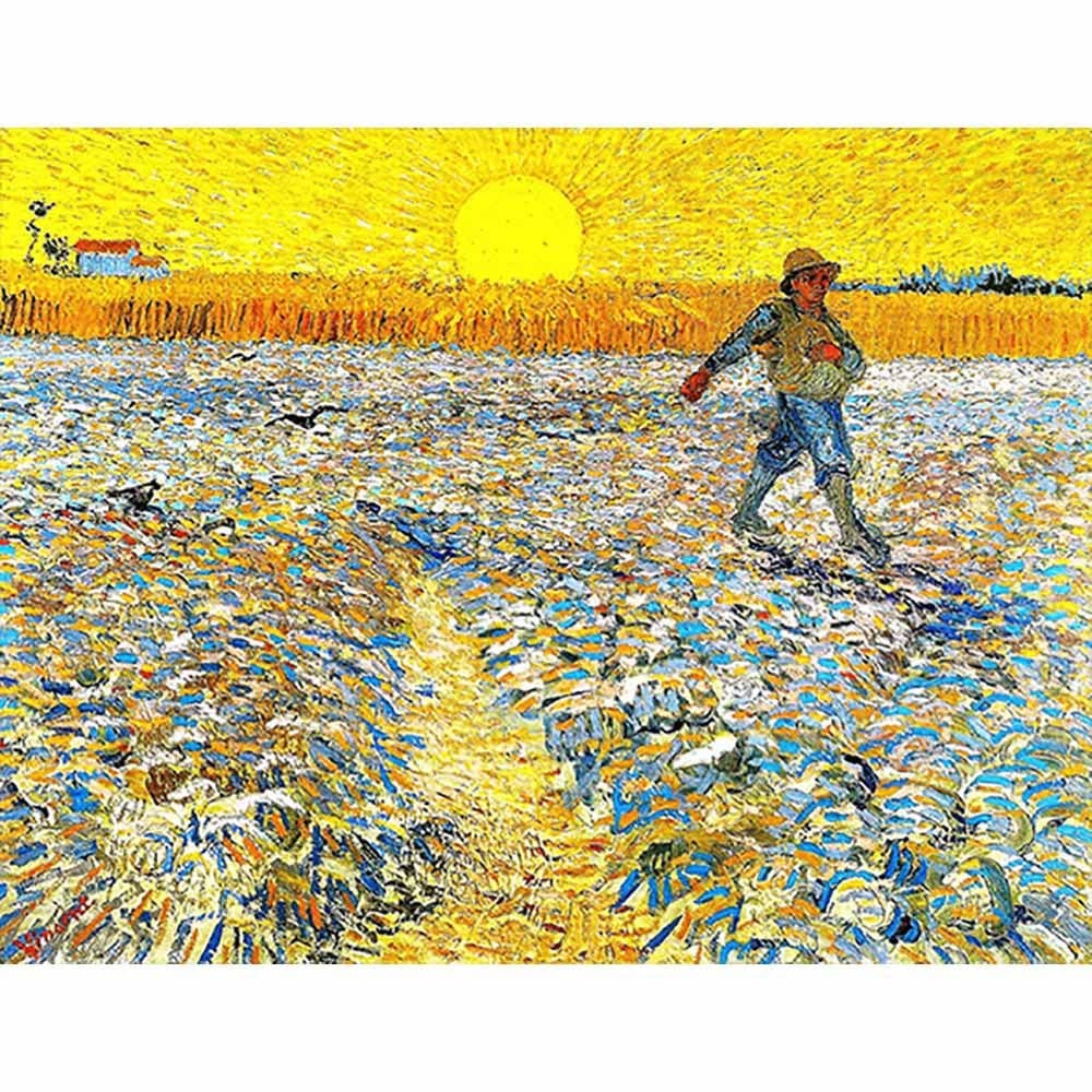 日没の種まく人 【10号】 フィンセント・ファン・ゴッホ 【 額縁が選べる 額入り 複製画 絵画 】