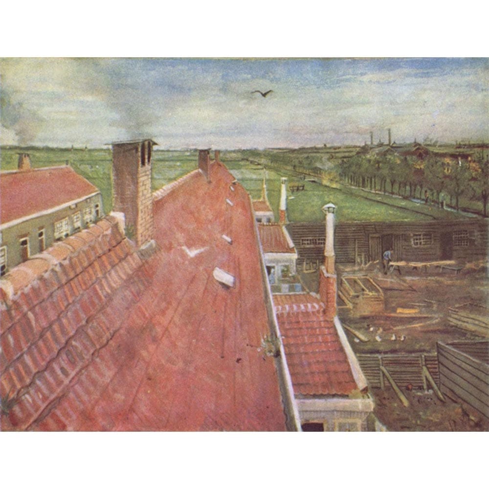 アトリエから見た景色 【10号】 フィンセント・ファン・ゴッホ 【 額縁が選べる 額入り 複製画 絵画 】