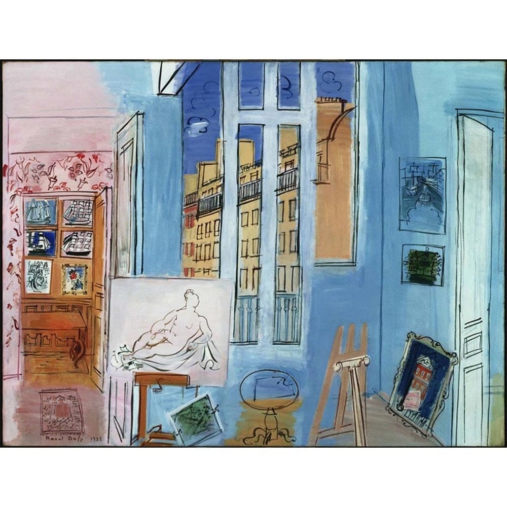 画家のアトリエ 【10号】 ラウル・デュフィ 【 額縁が選べる 額入り 複製画 絵画 】