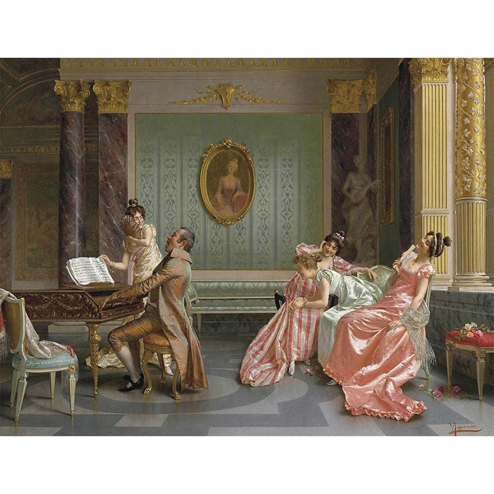 リサイタル 【15号】 ヴィットリオ・レッジャーニーニ 【 額縁が選べる 額入り 複製画 絵画 】