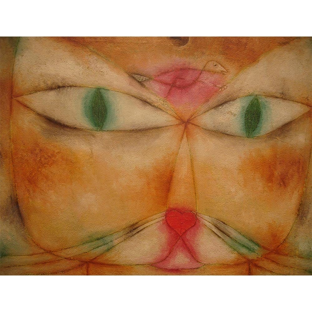 猫と鳥 【15号】 パウル・クレー 【 額縁が選べる 額入り 複製画 絵画 】